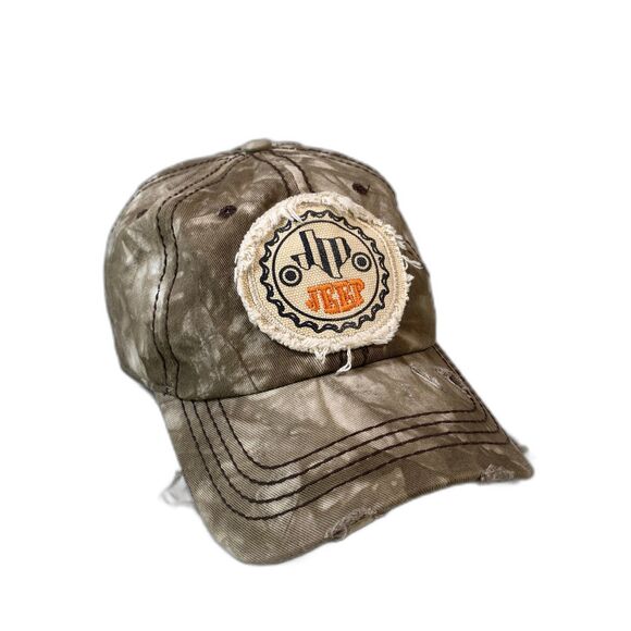 Jeep Wrangler Texas camo hunting hat cap distressed - Picture 1 of 6